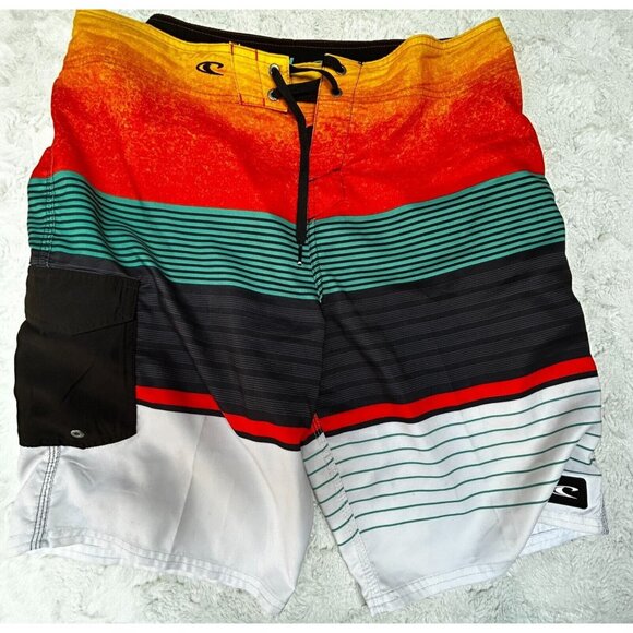 O'Neill Men's Lennox Quick-Dry Boardshorts Size 34 Multicolor Surf Swim Trunks